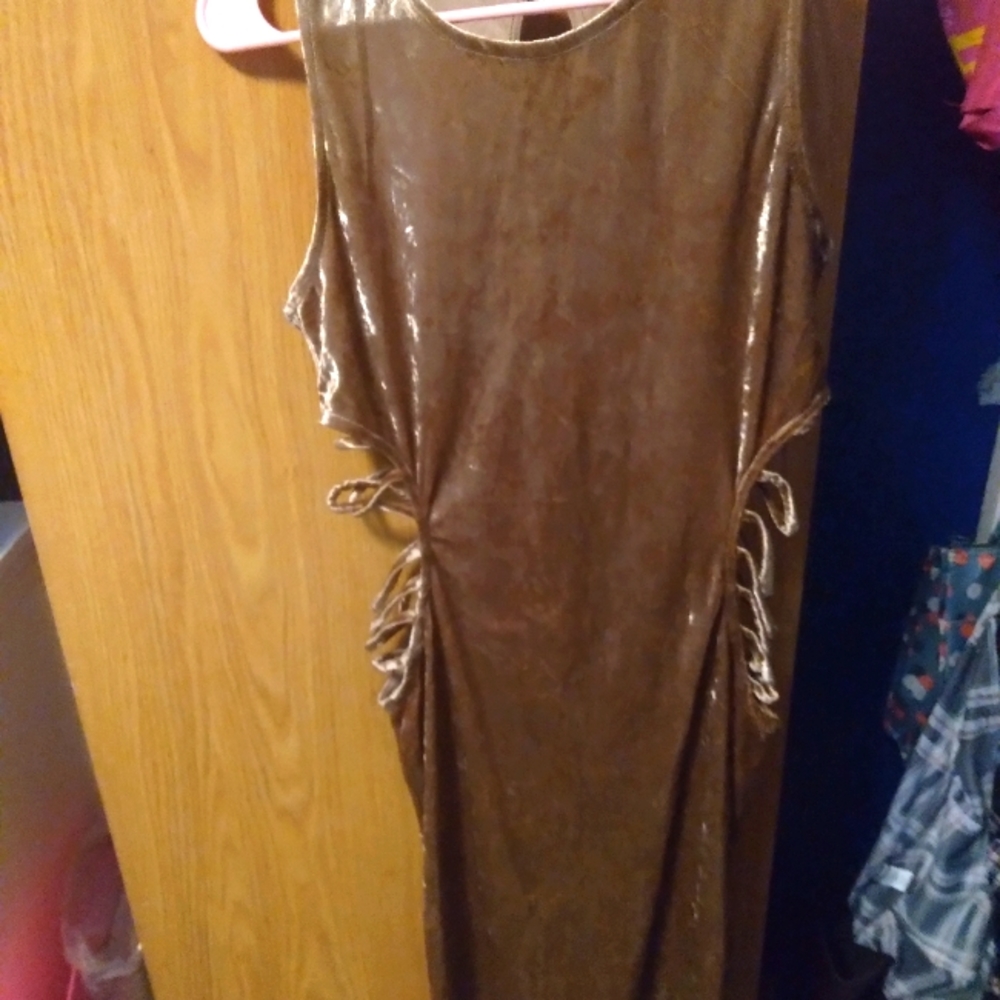 Sexy mini tight velour dress